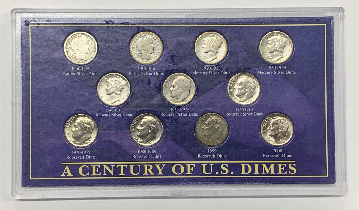A Century of US Dimes-US Coin Collection, Silver & Clad