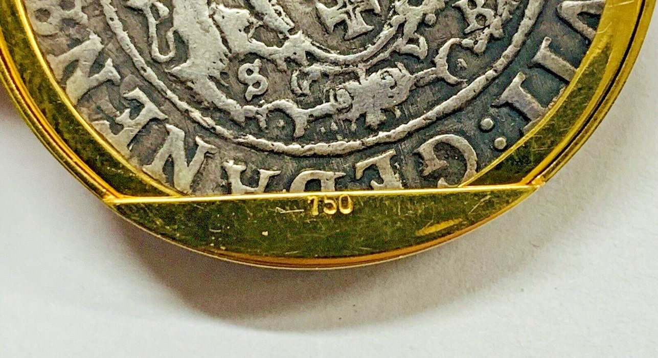 1621 Lithuanian Medieval Coin/18KT Gold Pendant (10.96g)