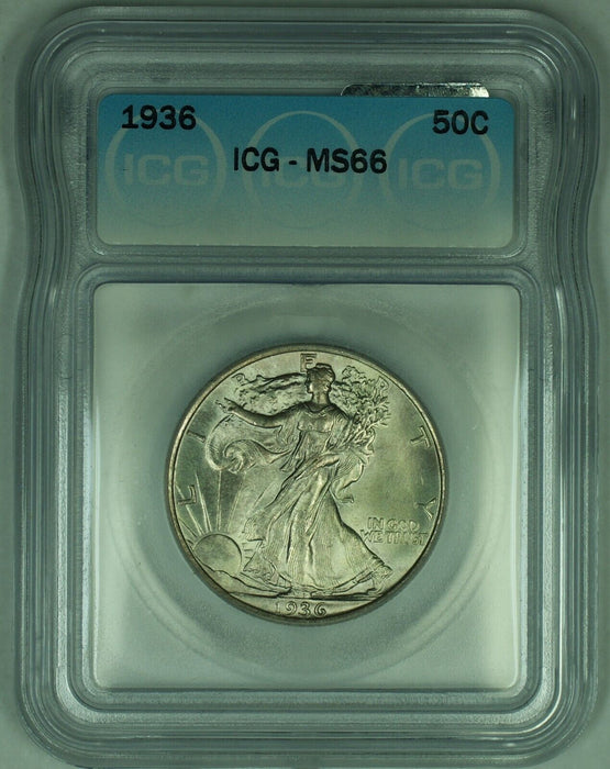1936 Walking Liberty Half Dollar 50C ICG MS 66 (50)