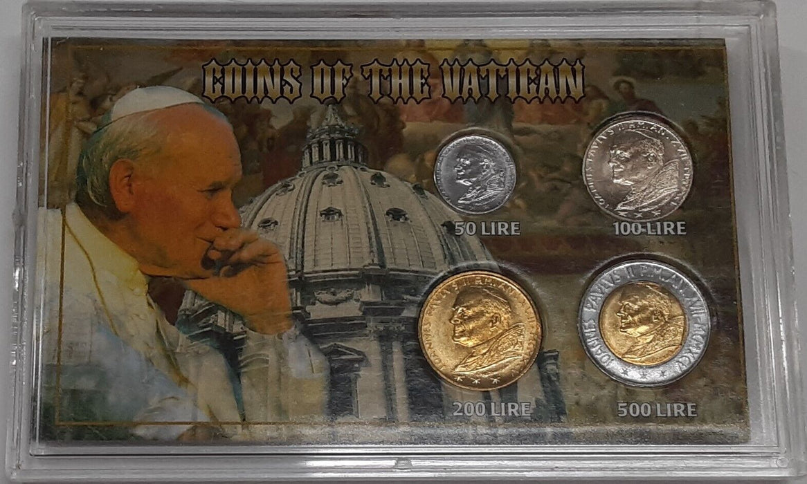 1995 John Paul II Vatican 4 Coin Uncirculated Set in Holder