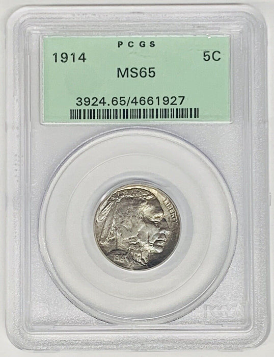 1914 Buffalo Nickel 5c Coin PCGS MS 65 OGH (3)