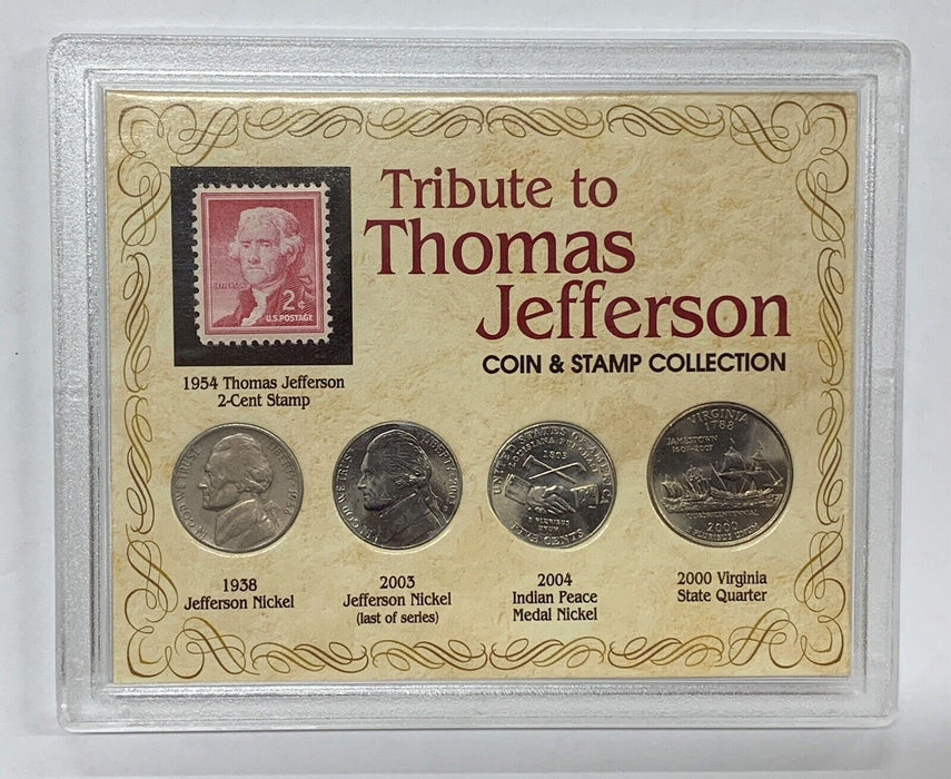 Tribute to Thomas Jefferson Coin & Stamp Collection