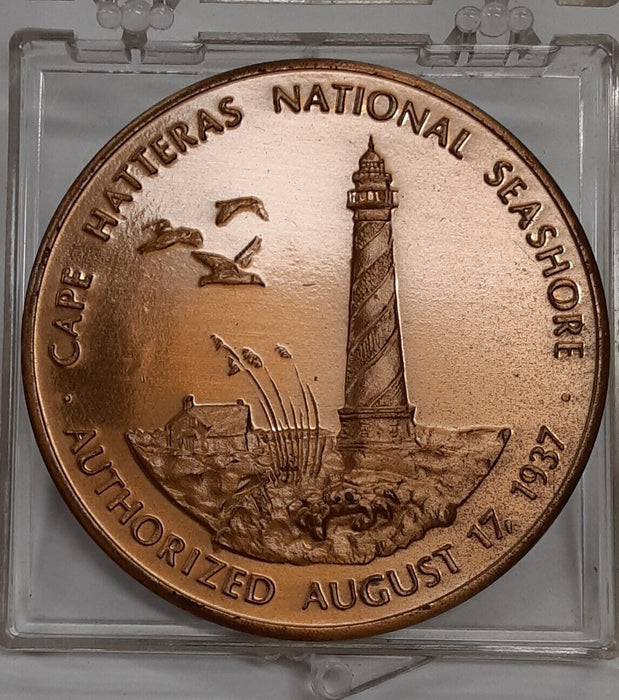 Cape Hatteras National Seashore/North Carolina 2" Diameter Medal  UNC/Toned