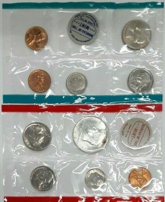 1969 US Mint Set W/40% Silver Kennedy Half UNC as Issued with OGP