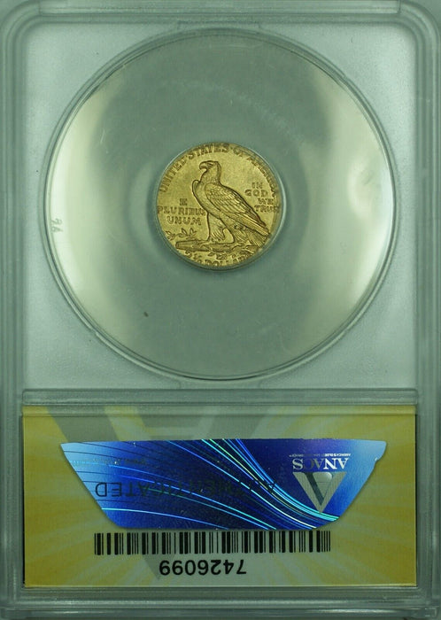 1913 Indian Head Quarter Eagle $2.50 Gold Coin ANACS AU-58
