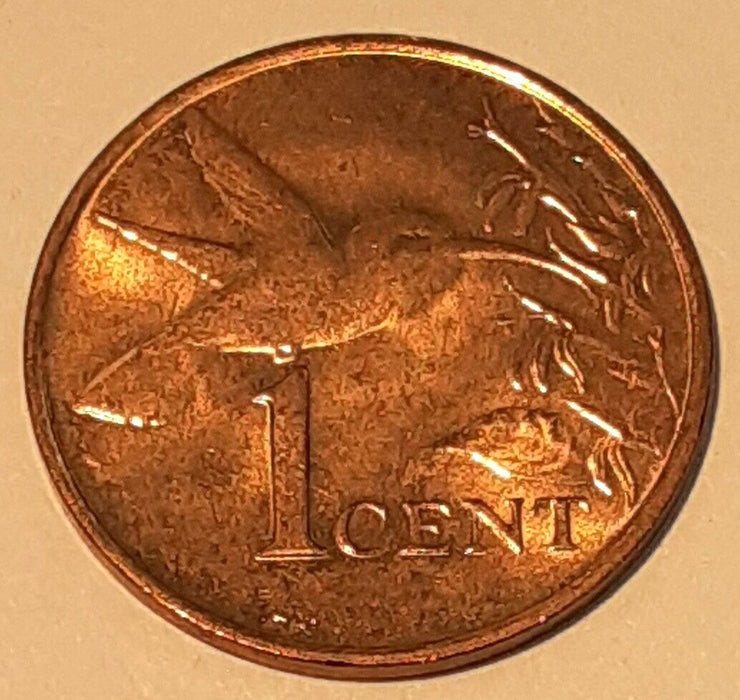 1997 Trinidad & Tobago 1 Cent Coin - Hummingbird BU Roll of 50 Coins