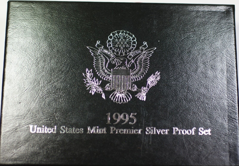1995-S U.S. Mint Complete SILVER Premier Proof Set 5 Gem Coins with Box - NO COA