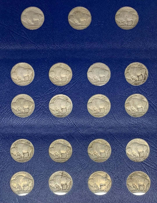 1913-1938 Buffalo Nickel Collection Complete Set-In Whitman Album (1937-D 3 Leg)