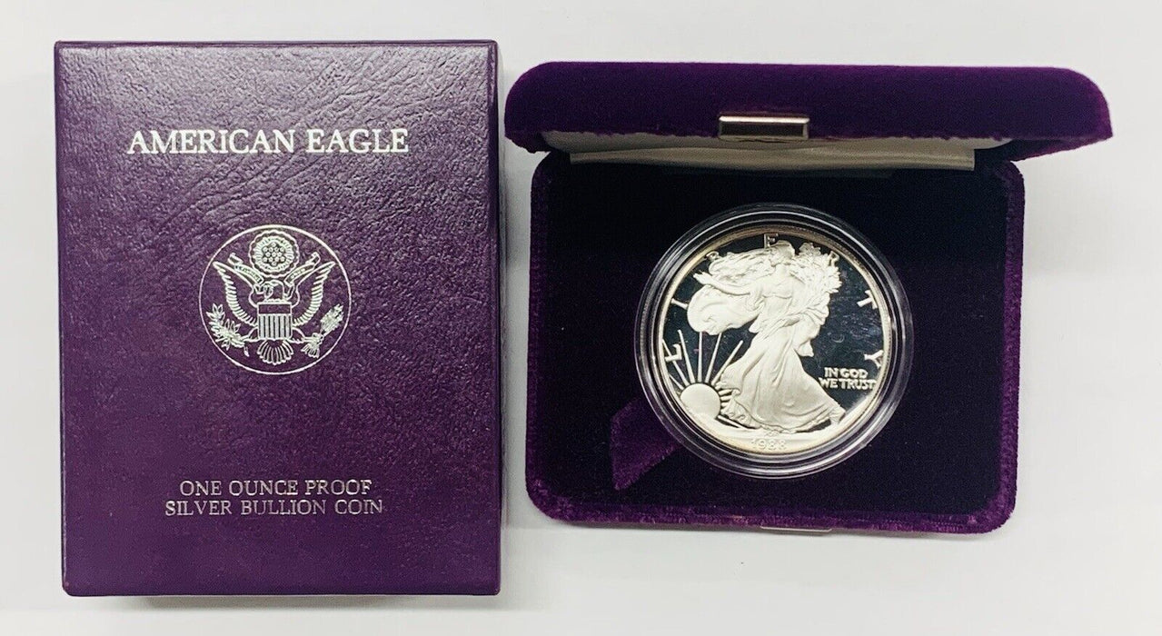 1988-S Proof American Silver Eagle Original Box (No COA)