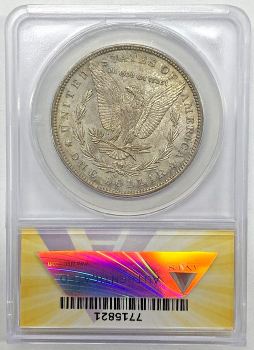 1885-O Morgan Silver Dollar Coin Toned ANACS MS 61 Looks Better