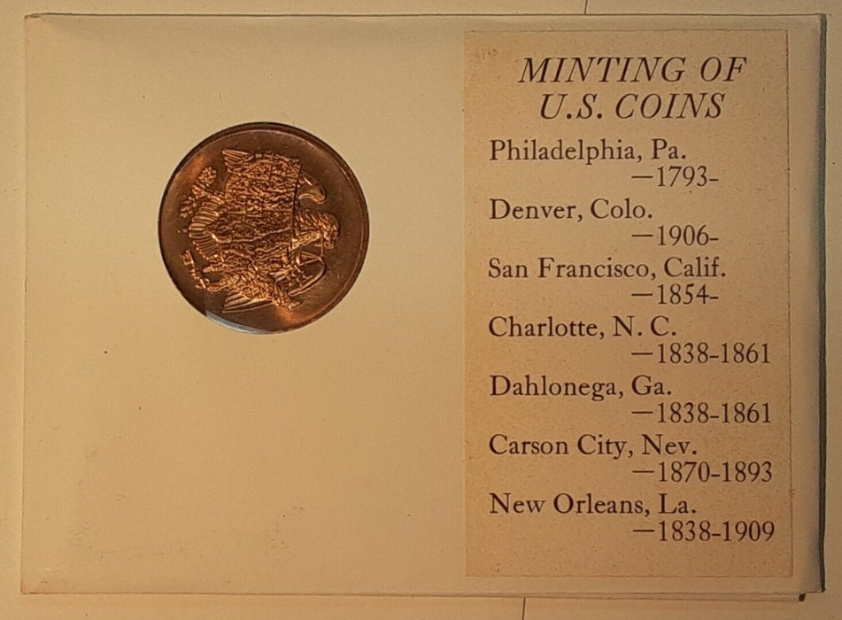 US Mint Philadelphia Mint Bronze Medal in FDC Postmarked 8/14/69