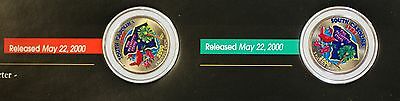 (2) 2000 South Carolina Colorized State Quarter P&D-BU-w/Colorful Display Card