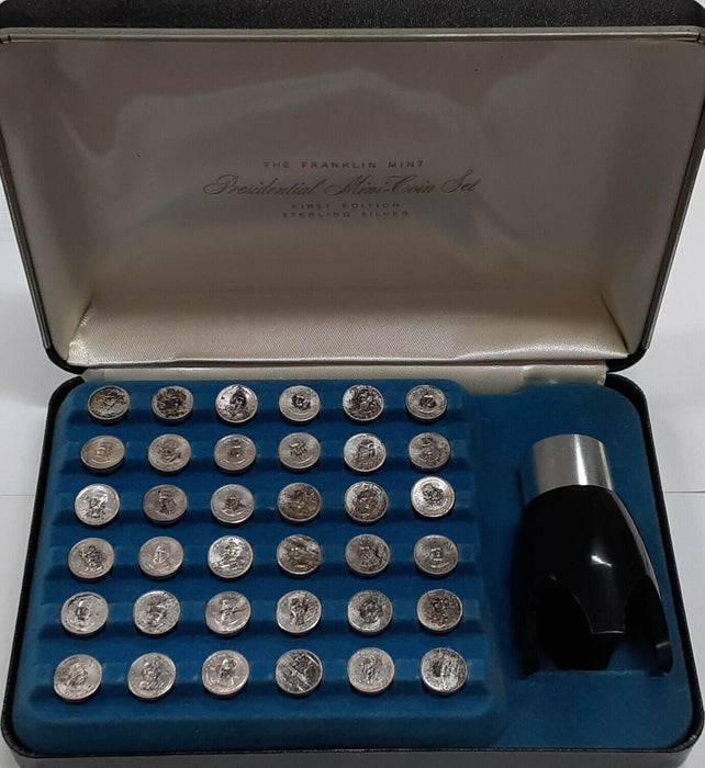 Presidents of the U.S. Franklin Mint Silver 36 Piece Mini Coin Set in OGP