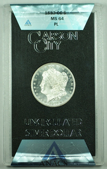 1883-CC GSA Morgan Silver $1 Dollar Coin ANACS MS 64 PL (14)
