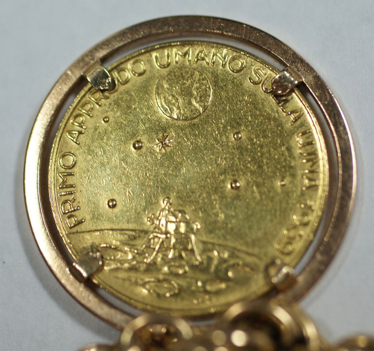 18K Rope Charm Bracelet w/ 6 Gold Coins Sovereign Austria Mexico Turkey 9.25"