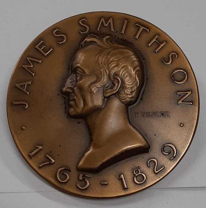 James Smithson Bronze 2.5 Inch Medal, Bicentennial- P. Vincze- Smithsonian