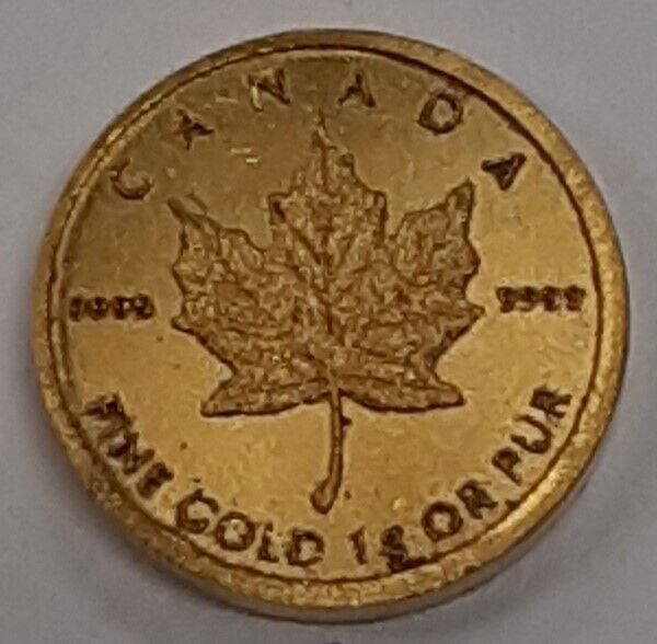 2015 Canada 1 Gram 9999 Gold 50 Cents Coin w/Scratches