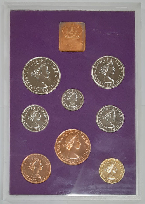 1970 United Kingdom Proof Set, GEM UK Coins, 8 Coins Total, NO Envelope