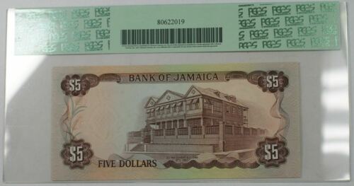 1978 Bank of Jamaica $5 Dollars Specimen Note SCWPM# 61a-CS3 PCGS 66 PPQ Gem New
