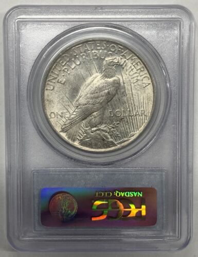 1923 Peace Silver Dollar Coin PCGS MS 62 (49) M