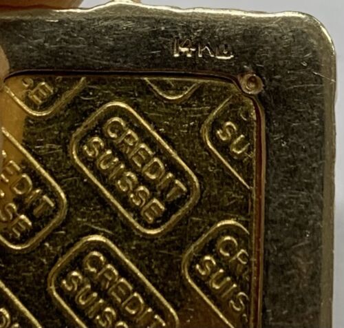 5 Gram Gold Bar-In 14 KT Gold Pendant (15 Gram)