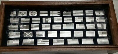 Franklin Mint Great Flags of America Series Sterling Silver Proof 42 pc Set/Case