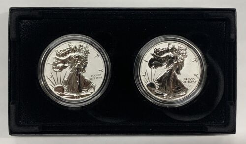 2021 American Silver Eagle Reverse Proof Two Coin Set, Designer Edition