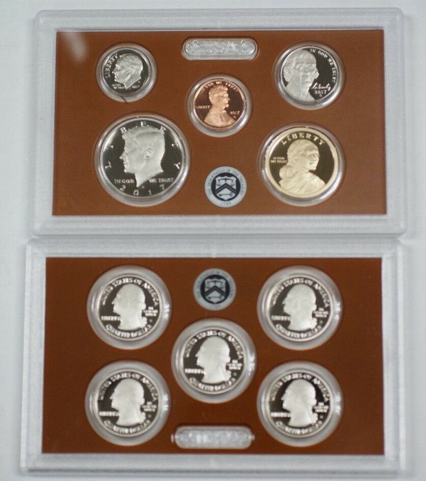 2017 US Full Proof Set Mint Issued 10 Gem Coins Total In Original Govt Packaging