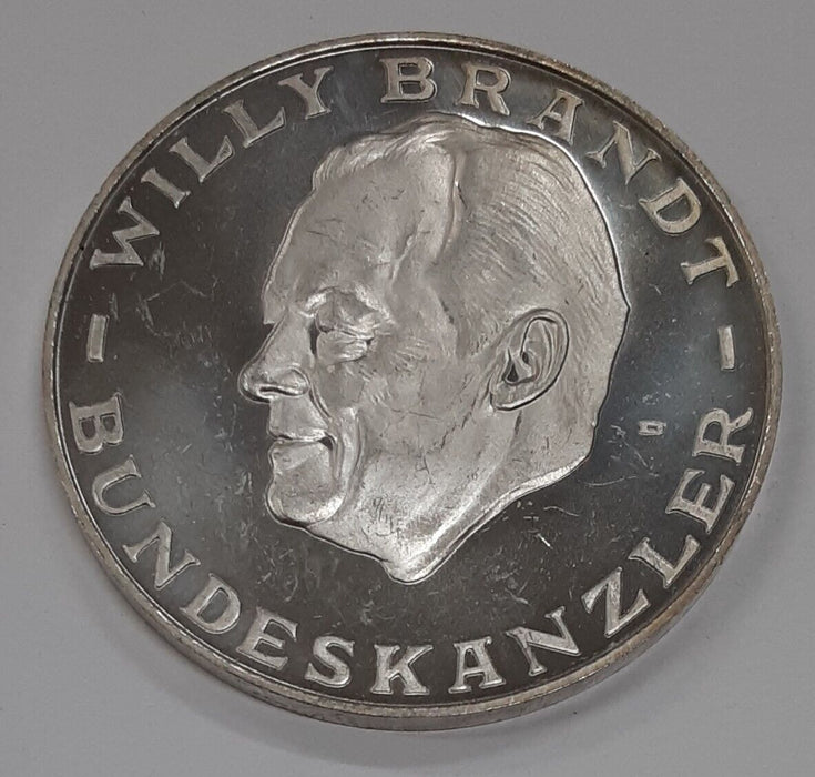 1971 German Pure Silver Medal of Willy Brandt for Winning the Nobel Peace Prize