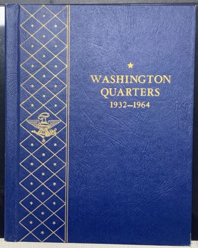 1932-1964 Washington Silver Quarter Collection Lot of 81 Coins-In Whitman Album
