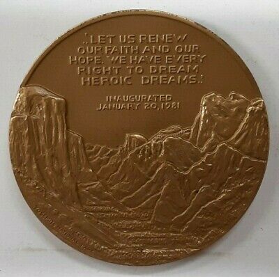 US Mint Ronald Reagan Presidential High Relief Bronze Inaugural Medal