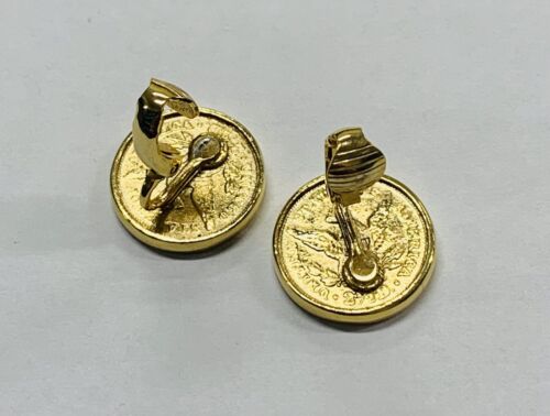 Vintage Gold Coin Earrings-7 Grams