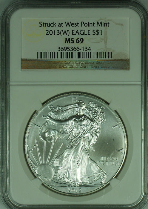 2013-W American Silver Eagle $1 Coin ASE NGC MS-69 (49)