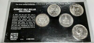 1966-94 Oval Office Collection of Kennedy Half Dollars 5 Coin Set in Holder
