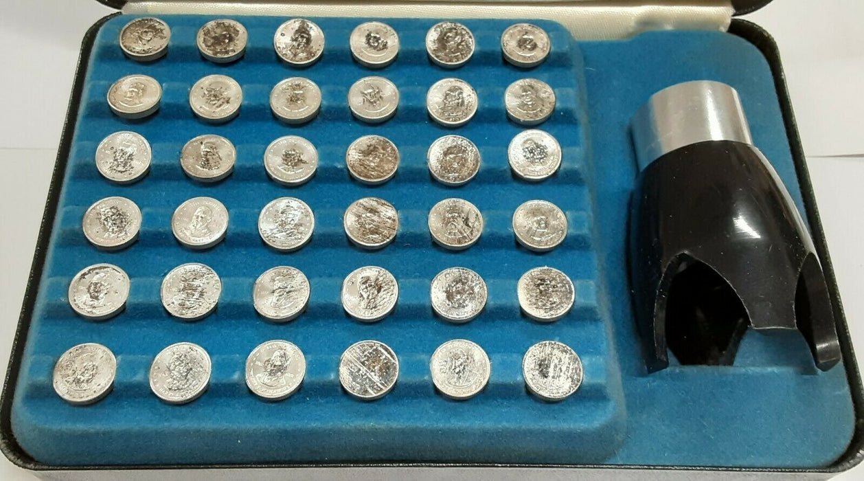 Presidents of the U.S. Franklin Mint Silver 36 Piece Mini Coin Set in OGP