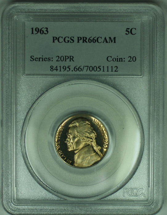 1963 Jefferson Proof Nickel 5C PCGS PR 66 Cameo (18)