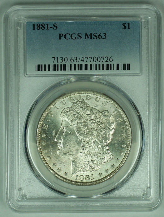 1881-S Morgan Silver $1 Dollar Coin PCGS MS 63 (8) C