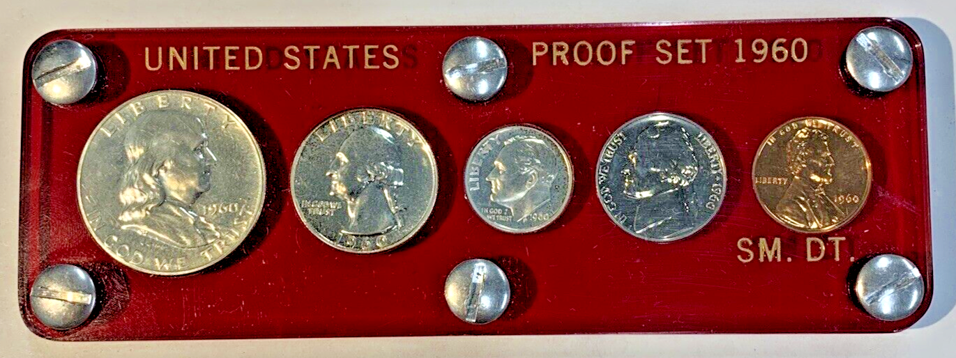 1960 US Mint Proof 5 Coin Set-Capital Holder