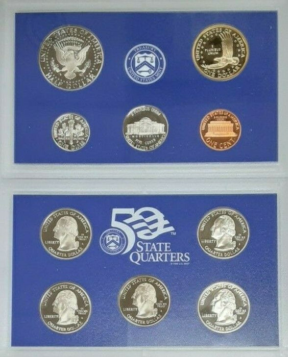 2003-S US Mint Clad Proof Set 10 Gem Coins In OGP w/Box & COA