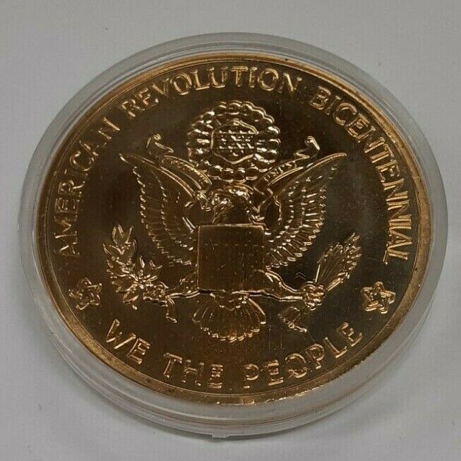 1976 Statue of Liberty Bronze Bicentennial Medal with Box