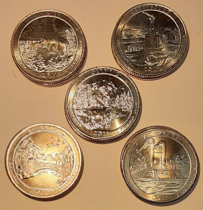2010-11 ATB Quarters 20 BU Coins in Littleton Coin Co. Tube
