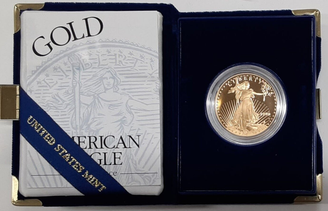 1996-W American Eagle Gold 1 Oz Proof Coin in Mint Box w/COA