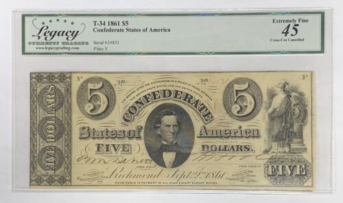 1861 CSA Confederate States of American T-34 Legacy XF 45