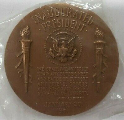 US Mint John F. Kennedy Presidential High Relief Bronze Inaugural Medal