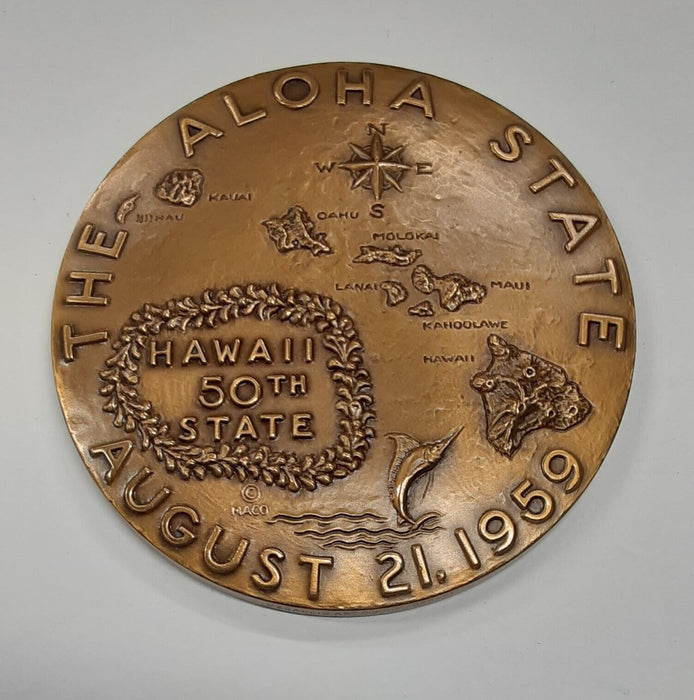 Bronze Medal Hawaii Admitted to the Union 1959 by MACo