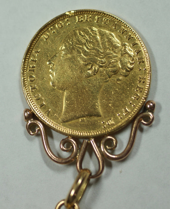 18K Rope Charm Bracelet w/ 6 Gold Coins Sovereign Austria Mexico Turkey 9.25"