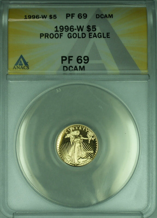 1996-W Gold American Eagle 1/10th Ounce $5 AGE Proof Coin ANACS PF-69 DCAM