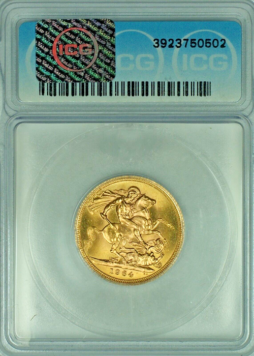 1964 Great Britain Sovereign Gold Coin ICG MS 65