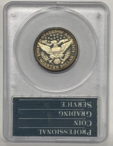 1902 Proof Barber Quarter 25c Coin Toned PCGS Rattler PR 64 Looks Better CAMEO!!