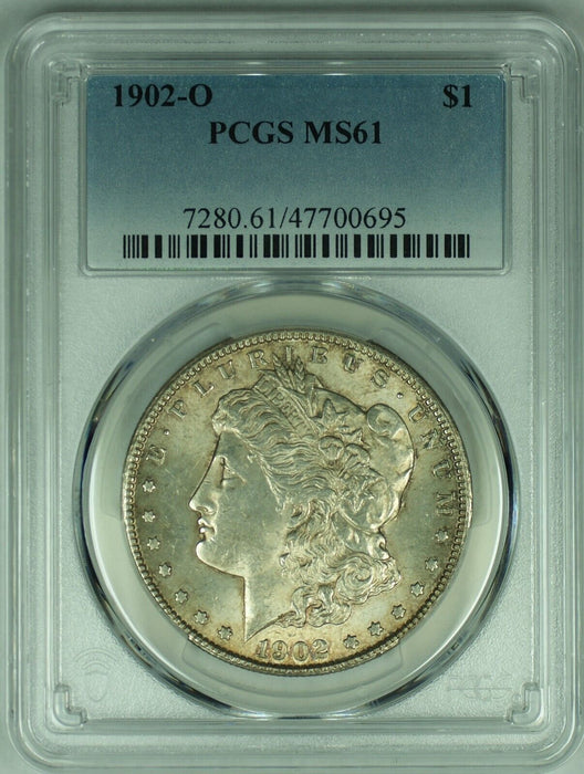 1902-O Morgan Silver $1 Dollar Toned Coin PCGS MS 61+ (8)
